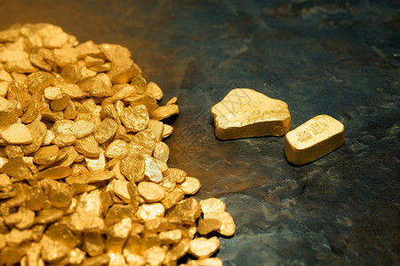 黄金矿石背景图片