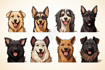 各类犬种肖像图片