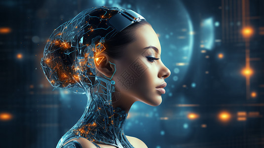 未来技术人工智能女性图片