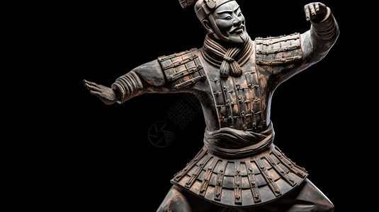 传统文化的古代兵马俑陶器图片