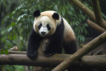 憨厚的熊猫图片
