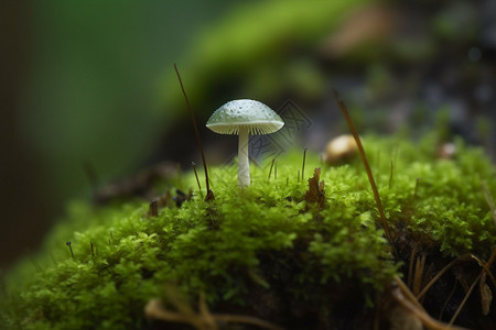 草地上生长的真菌图片