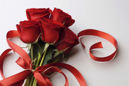 浪漫的玫瑰花礼物图片