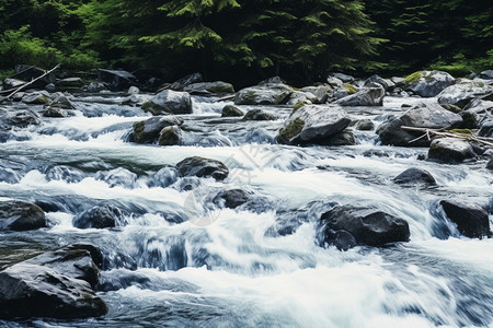 山间蜿蜒的河流图片