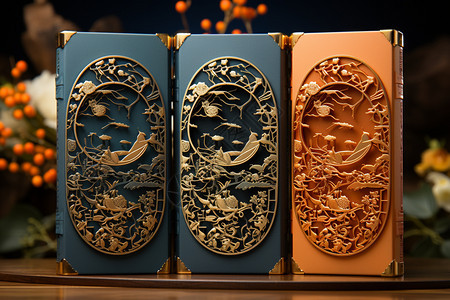 中国传统优雅月饼包装设计图片