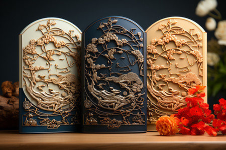 中国传统月饼包装设计图片