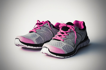 粉红色的运动鞋图片