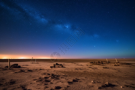 南美洲夜晚沙漠美丽的星空背景