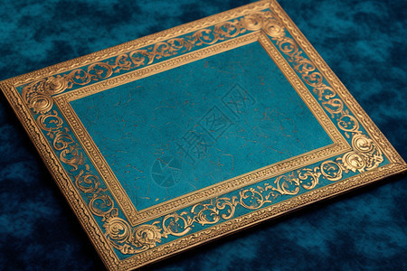蓝色古董书籍图片