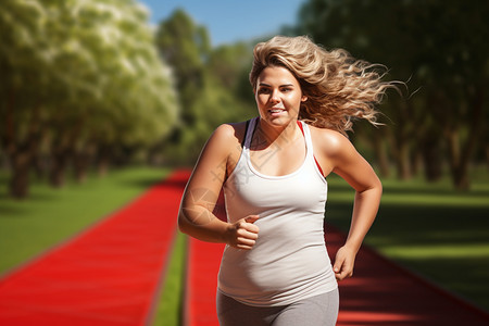 锻炼慢跑的女人背景