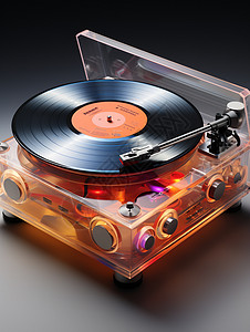 唱片机有设计感黑胶唱片播放器设计图片