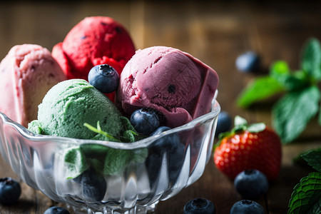 酸奶冰激凌美味的冰淇淋背景