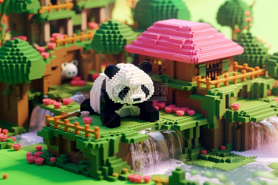 大自然里的大熊猫图片