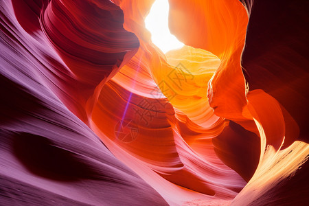 阳光明媚的羚羊峡谷高清图片