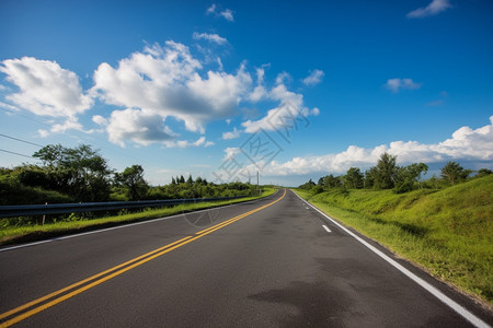 一条宽阔的公路图片