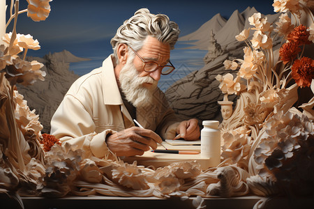 超现实主义的雕刻教师图片