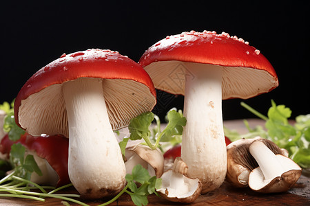红色的蘑菇图片