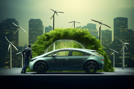 能源绿色汽车图片
