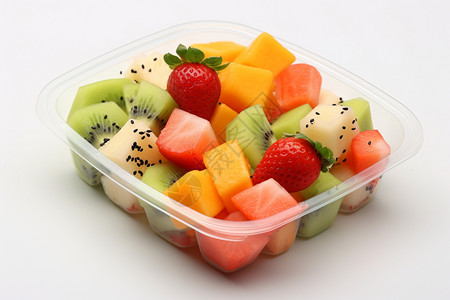 塑料盒装的水果图片