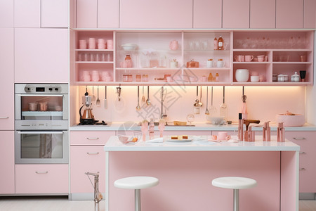 芭比风格的厨房设计图片
