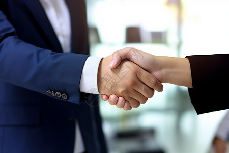 商务握手企业签署合作伙伴协议背景
