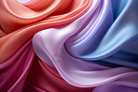 色炫彩丝绸材质背景图片