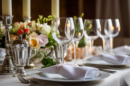 婚庆典礼的餐桌图片
