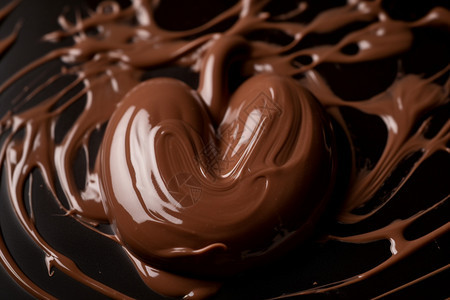 浓稠的巧克力液体图片