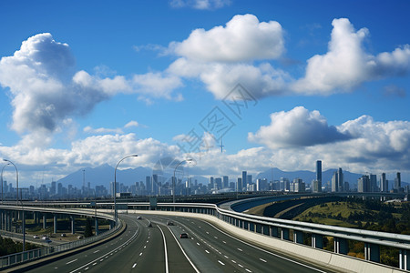 城市郊区的立交桥背景图片