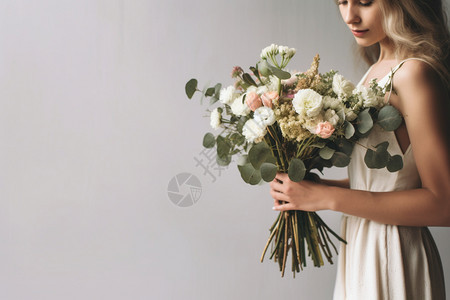 新娘手中的手捧花图片