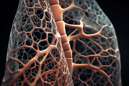 毛细血管扩张医学研究的肺部概念图设计图片