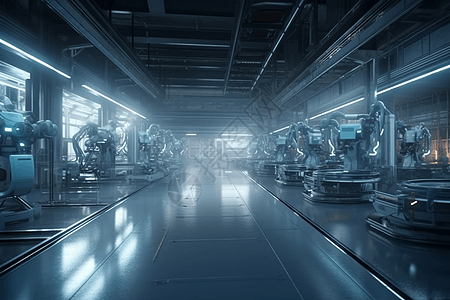 工业智能机器人生产工厂图片