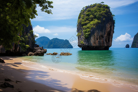 夏天蔚蓝的大海景观图片