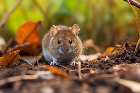 泥地里的小老鼠图片