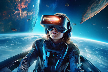 VR眼镜下的科幻世界图片
