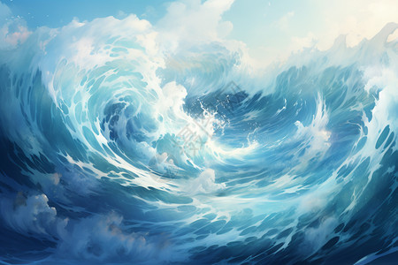 波涛汹涌的海浪图片