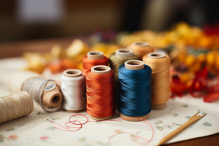 纺织工业丝线图片