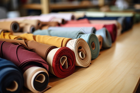 纺织工业的布料图片