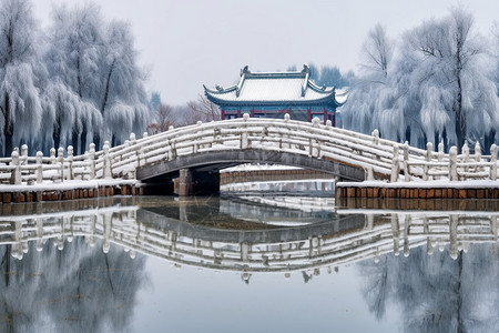 冬季雪天建筑景观图片