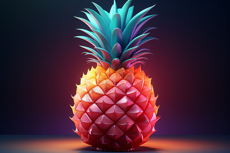 菠萝艺术造型背景图片