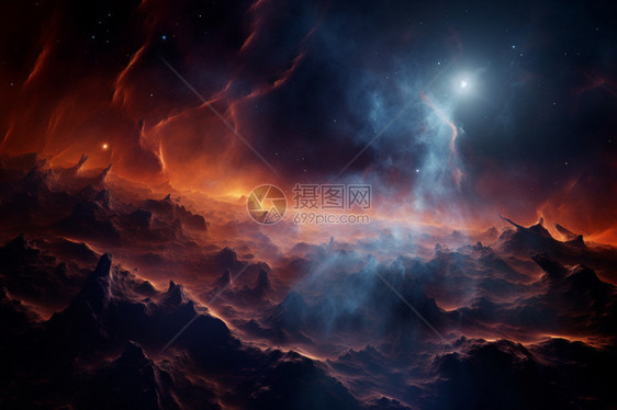 昏暗科幻的宇宙背景图片