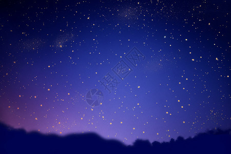梦幻神秘的美丽星空背景图片