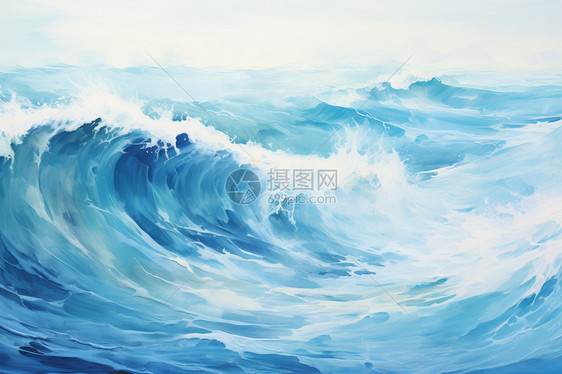 海洋海面的波浪图片