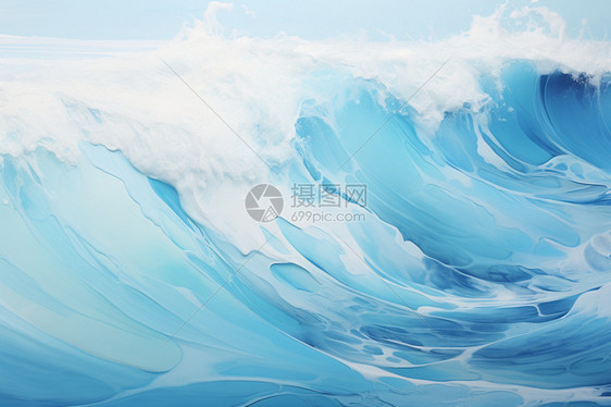 蓝色的大海海浪图片