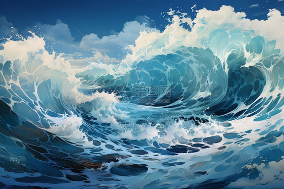 海面的波浪图片