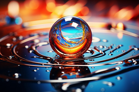 炫彩水滴艺术造型图片