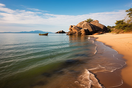 海边吹吹风图片