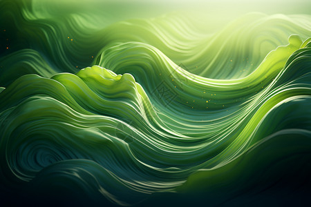 抽象绿色波浪的活力图片