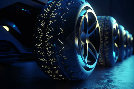 未来科技感汽车轮胎图片
