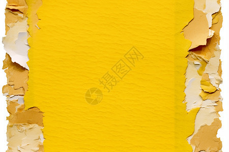 斑驳的黄色墙纸背景图片
